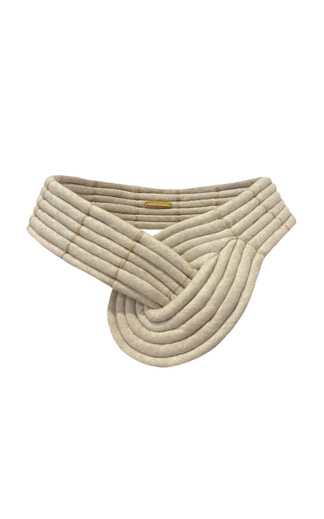 Andres Otalora Andres Otalora - Jeva Front Cross Linen Belt - Neutral - L - Moda Operandi