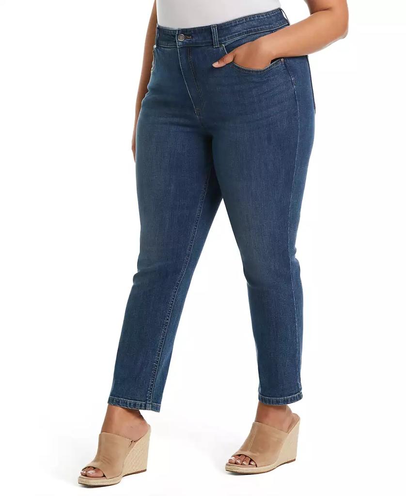 Rafaella Plus Size Modern Fit Straight Leg Ankle Jeans