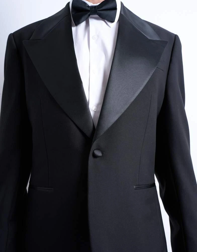 Topman Topman slim tux suit jacket in black 3