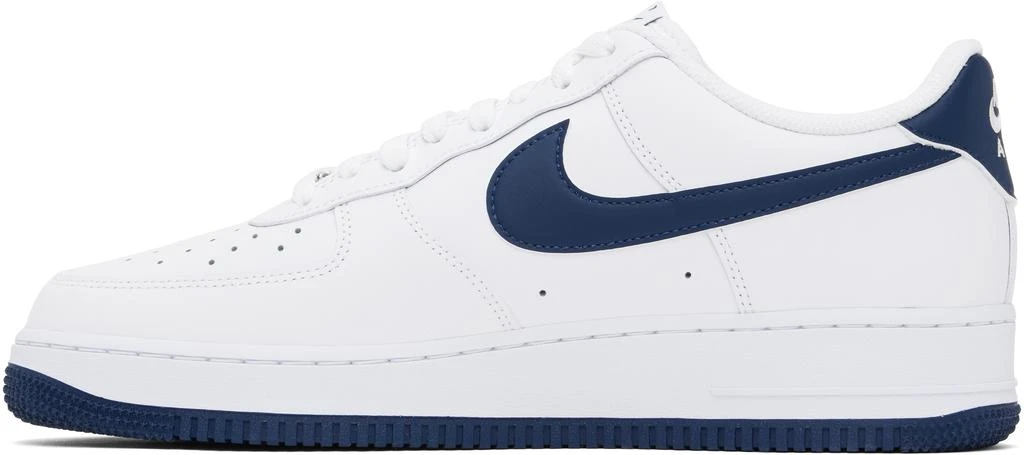 NIKE White & Navy Air Force 1 '07 Sneakers 3