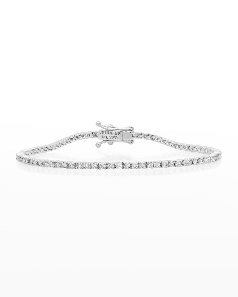Jennifer Meyer White Gold Diamond 4-Prong Bracelet