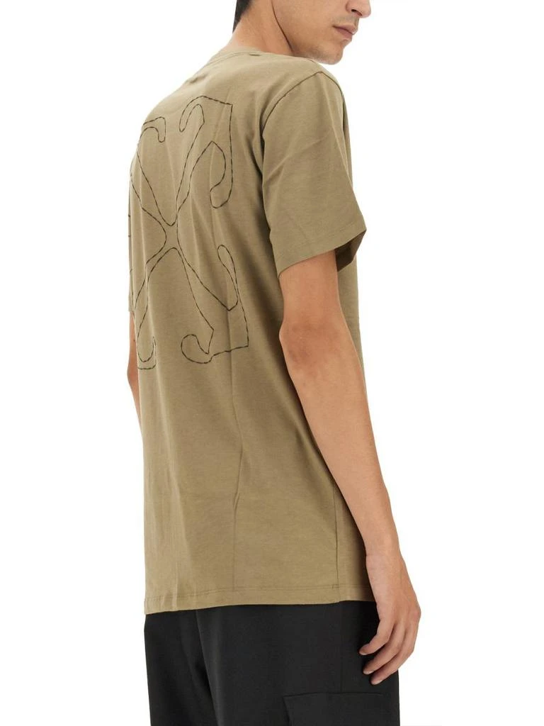 Off-White Off-White T-Shirt With Arrow Embroidery 4
