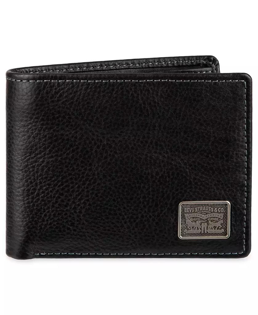 Levi's Men's Bill Divider and Ornament Passcase Wallet