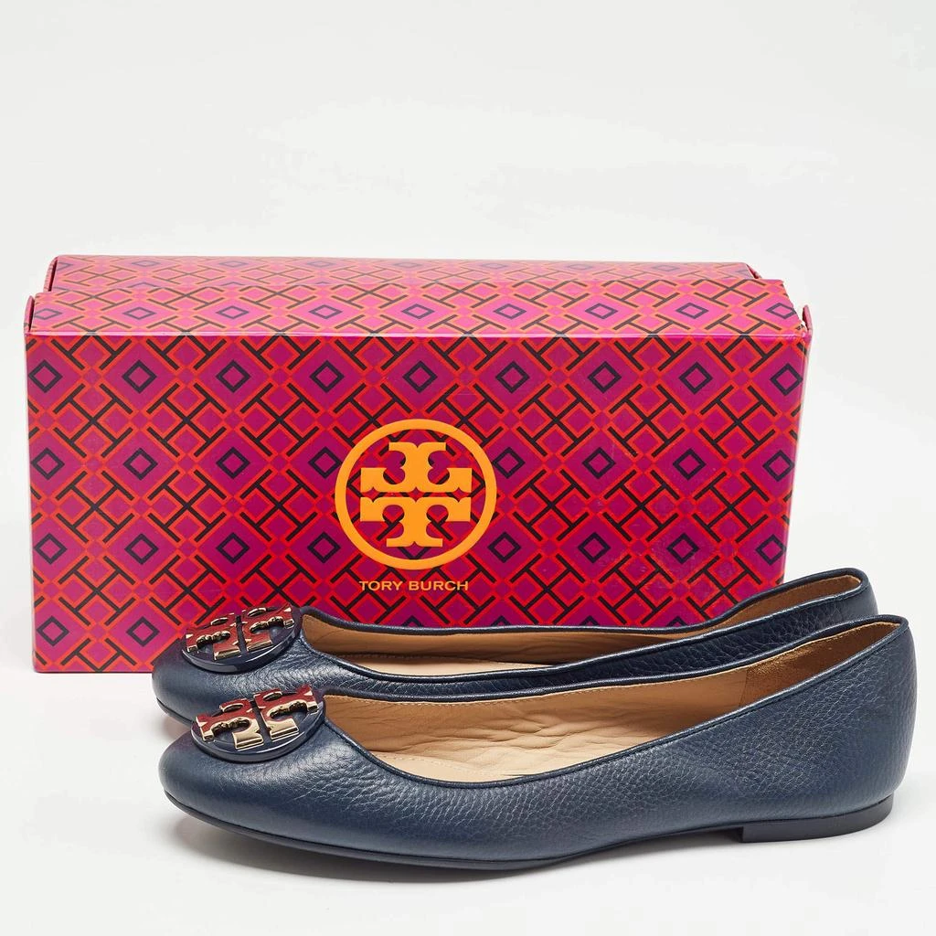 Tory Burch Tory Burch Navy Blue Leather Claire Ballet Flats Size 38.5 8