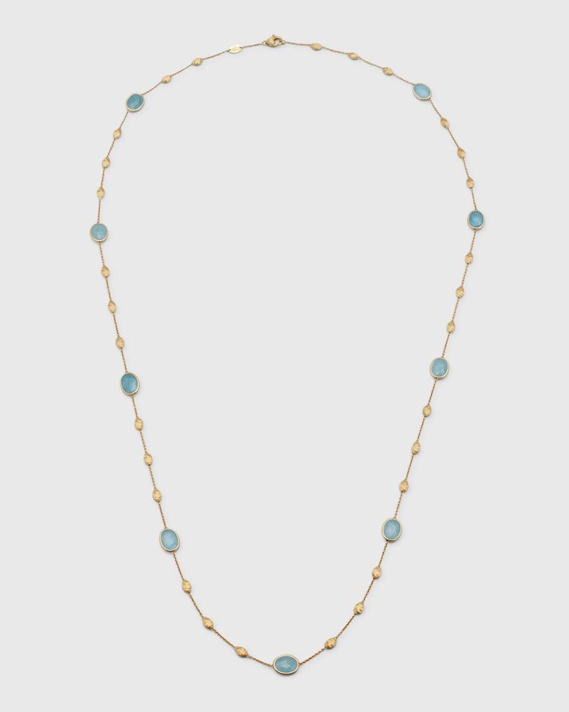 Marco Bicego Siviglia 18K Yellow Gold Aquamarine Long Necklace