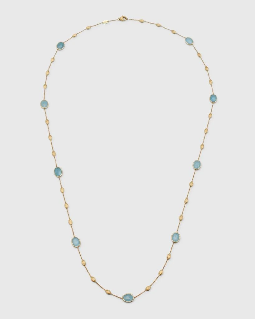 Marco Bicego Siviglia 18K Yellow Gold Aquamarine Long Necklace 1