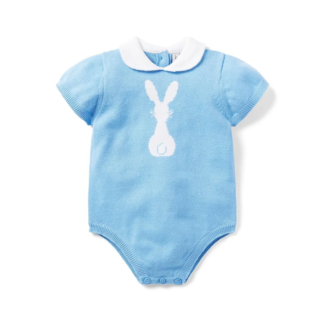 Janie and Jack Bunny Intarsia Bubble (Infant) 1