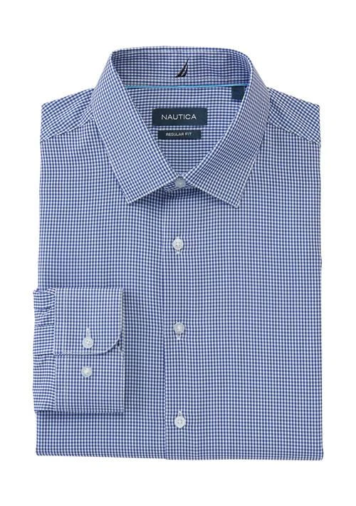 Nautica Mini Check Print Dress Shirt 1