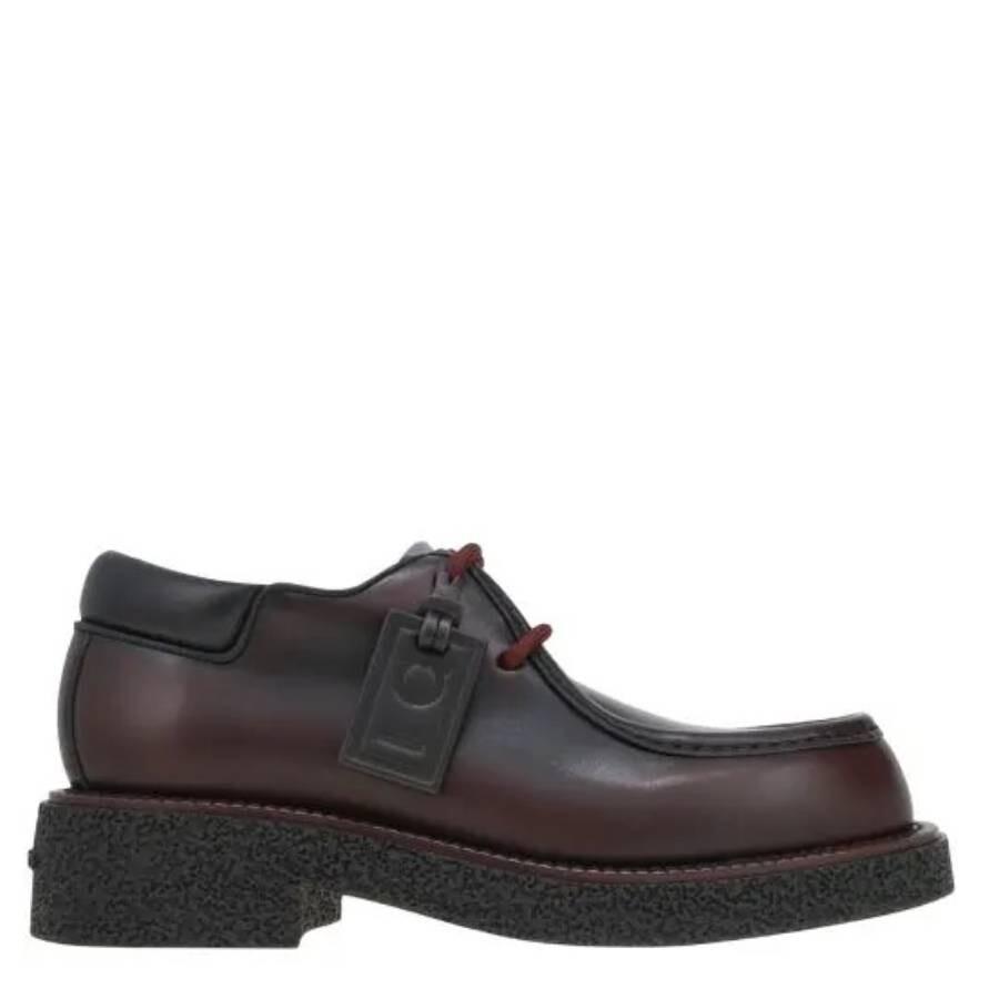 Salvatore Ferragamo Ferragamo Brown Lace-Up Derbys, Size 7