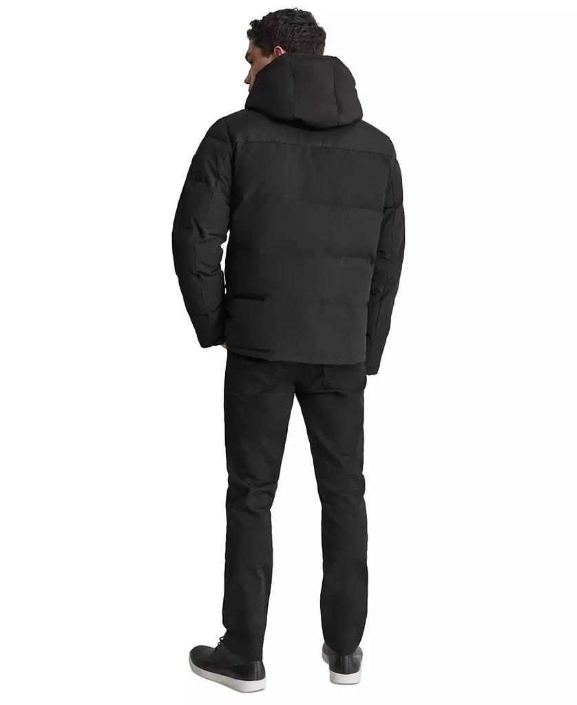 DKNY Men's Mixed-Media Puffer Coat, Created for Macy's