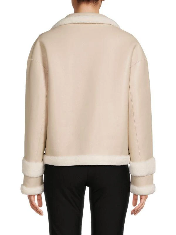 BELLE FARE Eco Faux Fur Faux Shearling Moto Jacket 2