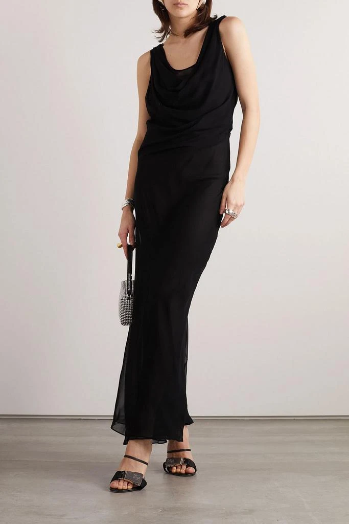 Christopher Esber Draped silk-georgette maxi dress 2