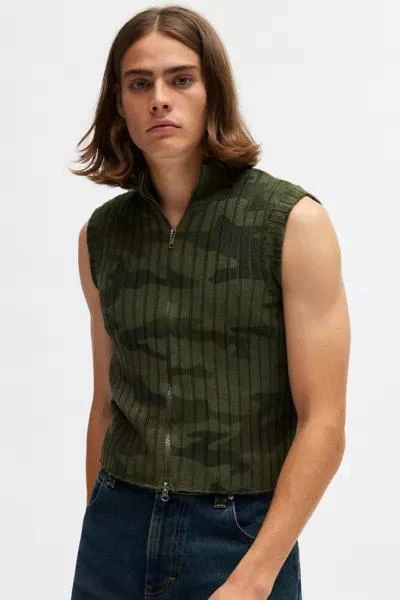 Jaded London Jaded London Camo Polar Knit Vest 1