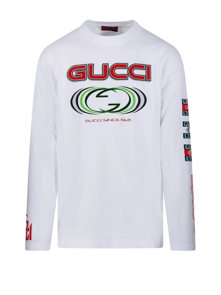 Gucci Gucci Logo Printed Crewneck T-Shirt 1