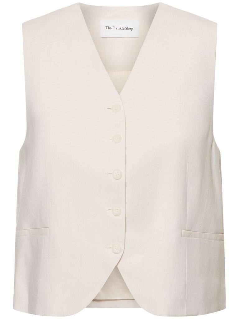 THE FRANKIE SHOP Chelsea Viscose & Linen Vest