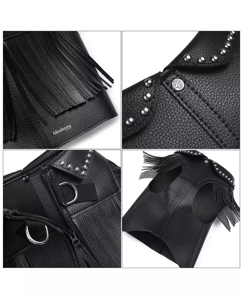 Blueberry Pet Silver-Powered Freshness Microfiber Leather Dog Harness Jacket 6