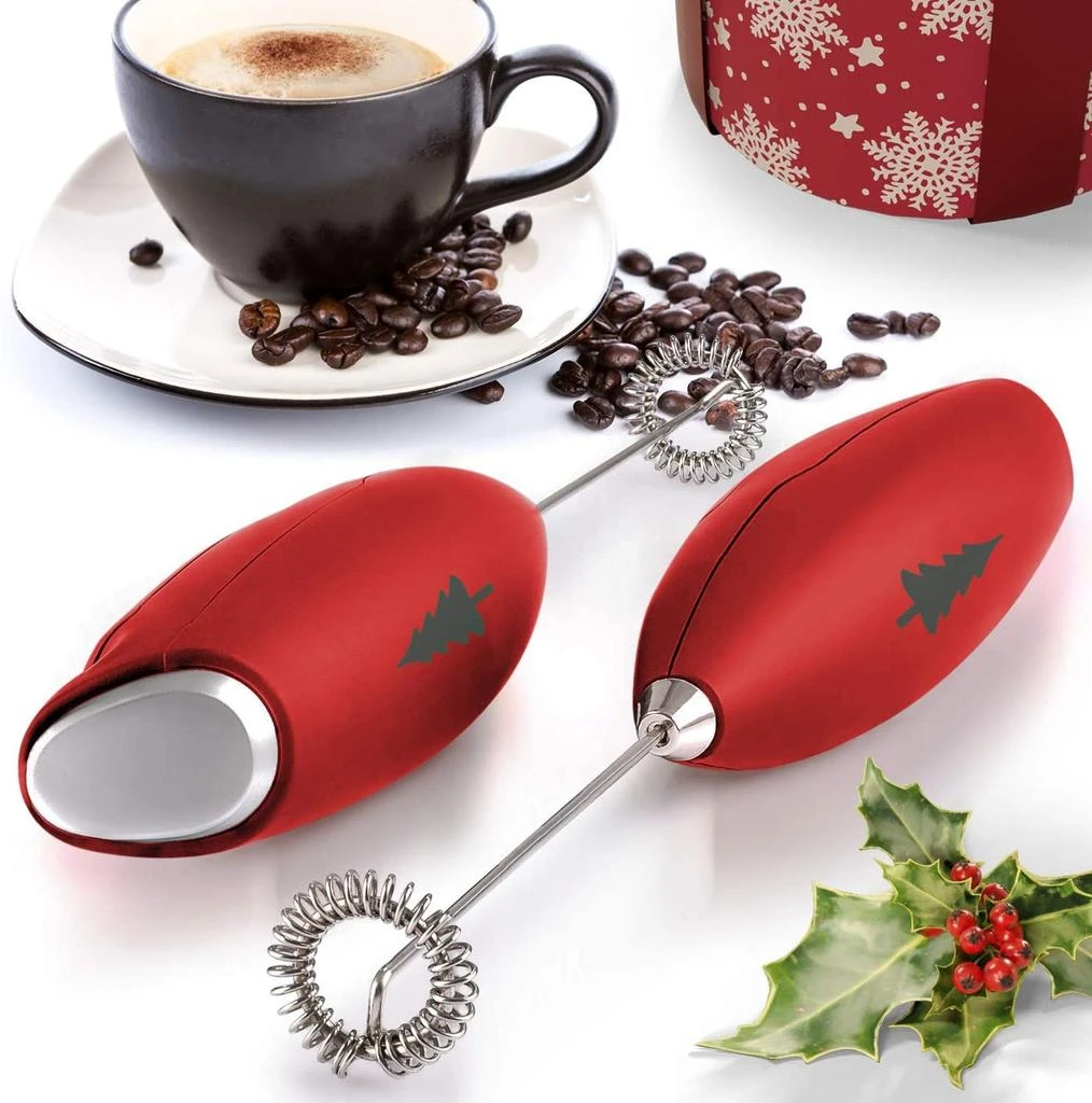 Zulay Kitchen Milk Frother With Stand (Christmas Edition) 2