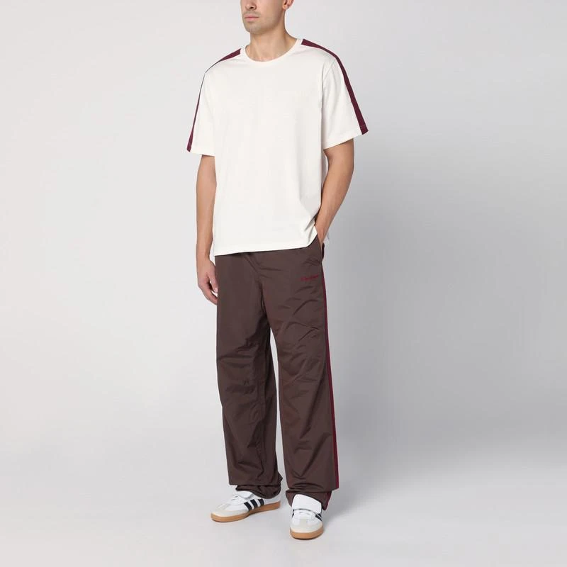 Adidas Brown nylon jogging trousers 2
