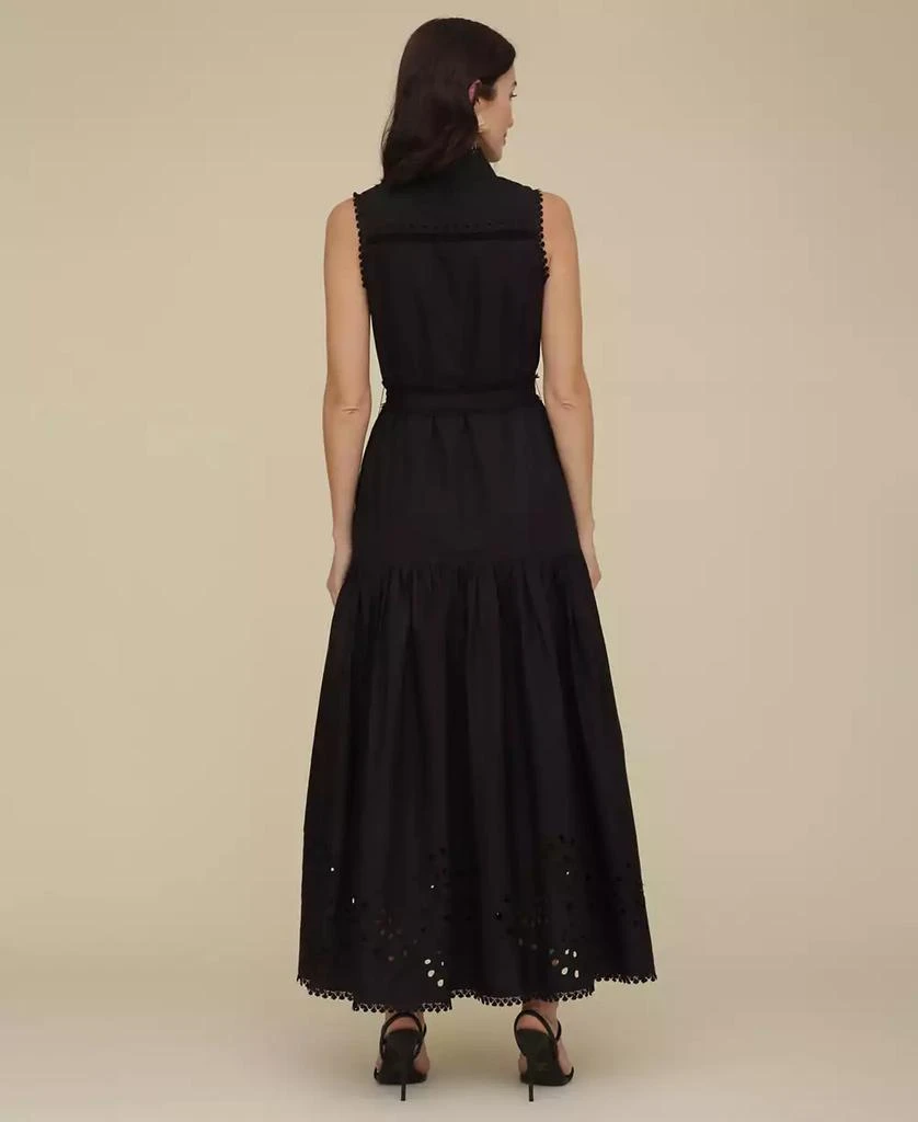 Avec Les Filles Women's Cotton Sleeveless Eyelet Maxi Dress 5