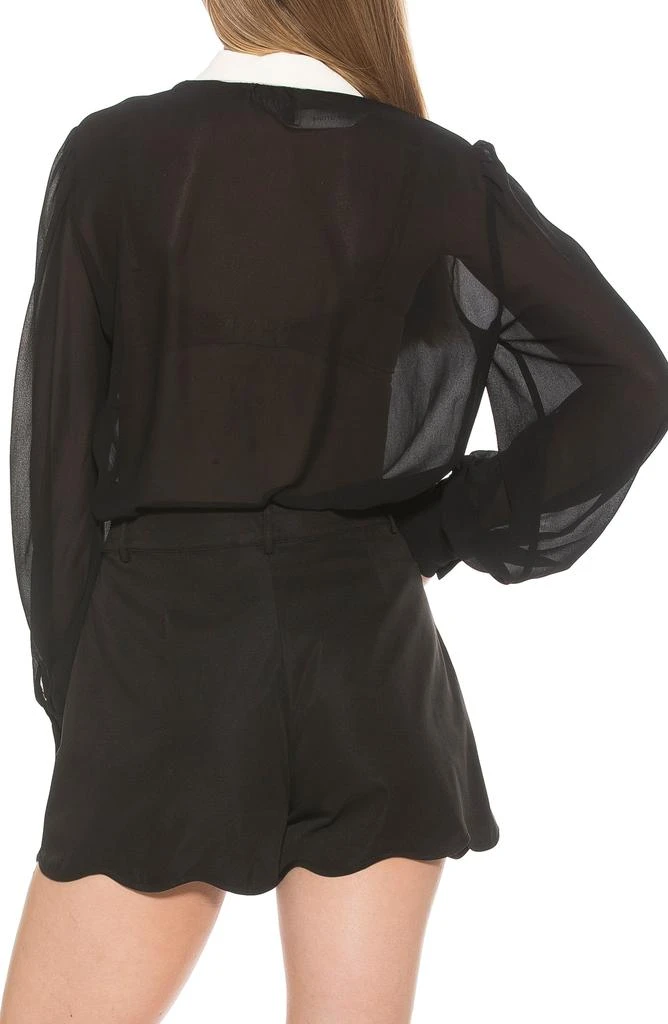 ALEXIA ADMOR Serena Long Sleeve Tie Neck Blouse 2