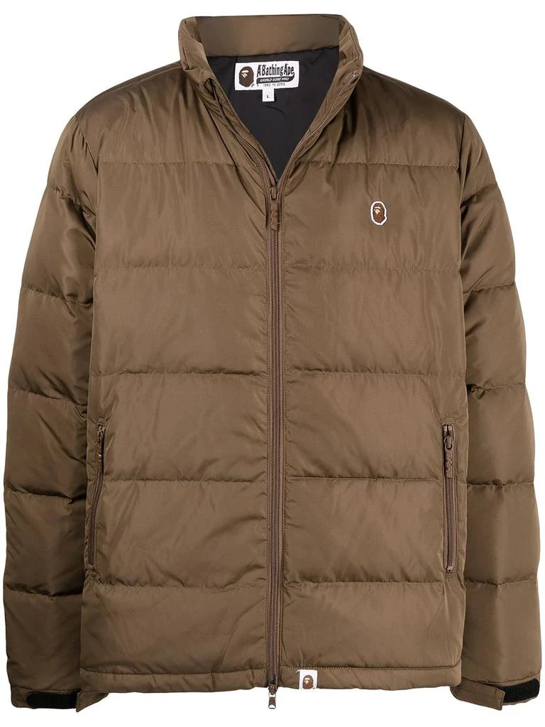 A BATHING APE® logo-patch high-neck padded jacket - men 1