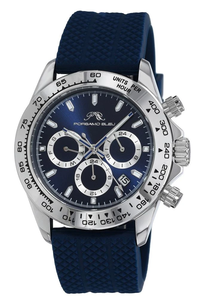 Porsamo Bleu Preston Sport Men's Silicone Strap Watch, 1034APRR 1