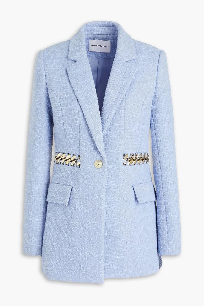 REBECCA VALLANCE Carine chain-embellished tweed blazer 1