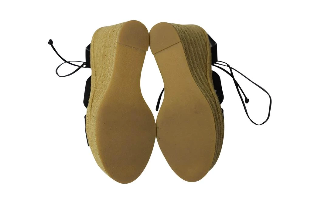 Yves Saint Laurent Espadrille Platform Wedges in Black Suede 5