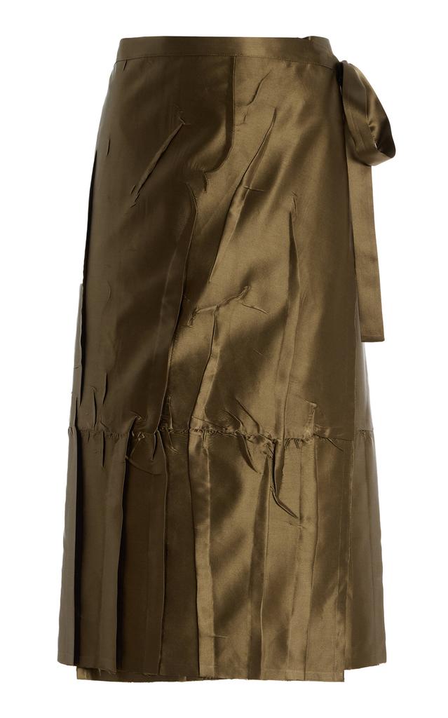 Marie Adam-Leenaerdt Marie Adam-Leenaerdt - Aaron Silk Skirt - Khaki - FR 40 - Moda Operandi