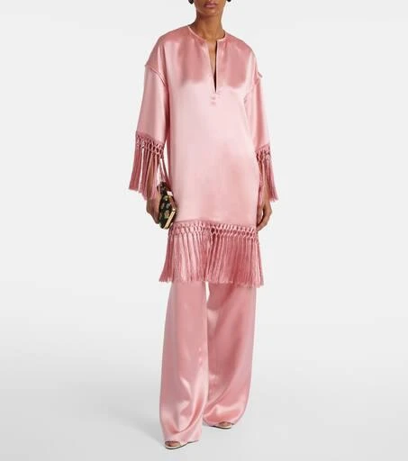 Valentino Silk duchess satin wide-leg pants 2