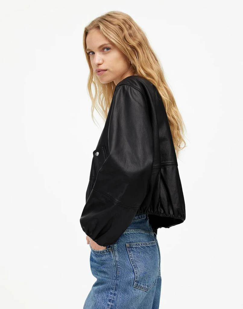 Madewell Leather Bubble-Sleeve Jacket 3