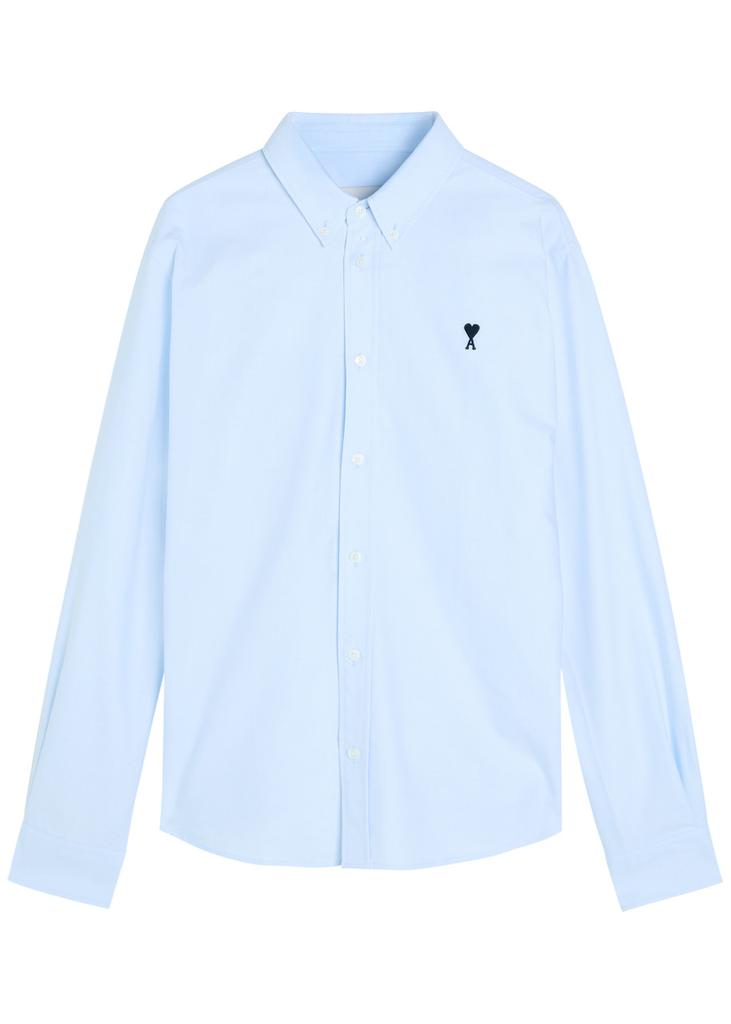 AMI Logo-embroidered cotton shirt
