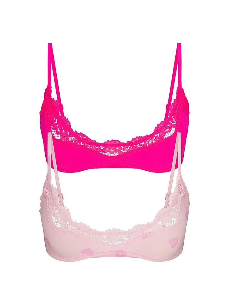 SKIMS Fits Everybody Lace Scoop Bralette 2-Pack 1