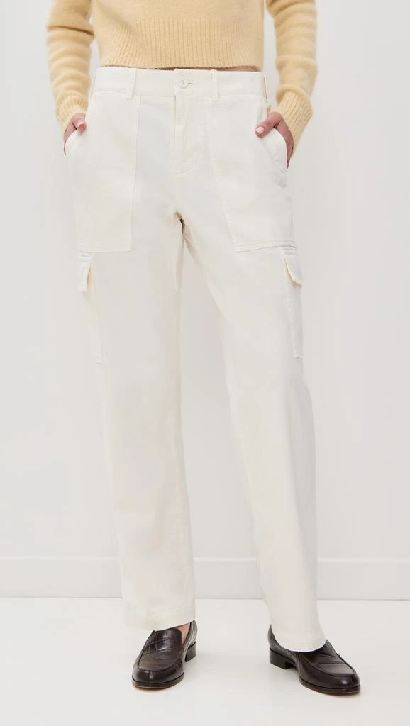 James Perse Stretch Herringbone Twill Oversized Utility Pants 1
