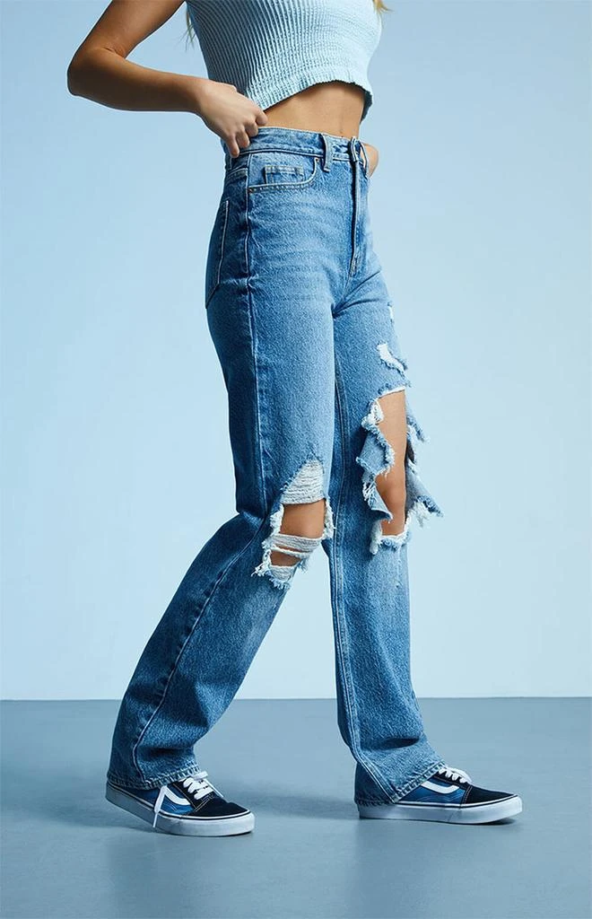 PacSun Eco Medium Blue Ripped '90s Boyfriend Jeans 3