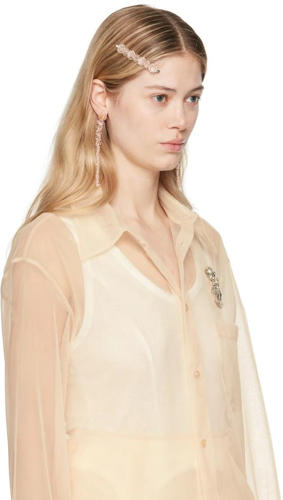 Simone Rocha Silver 
Pink Flower Hair Clip 3