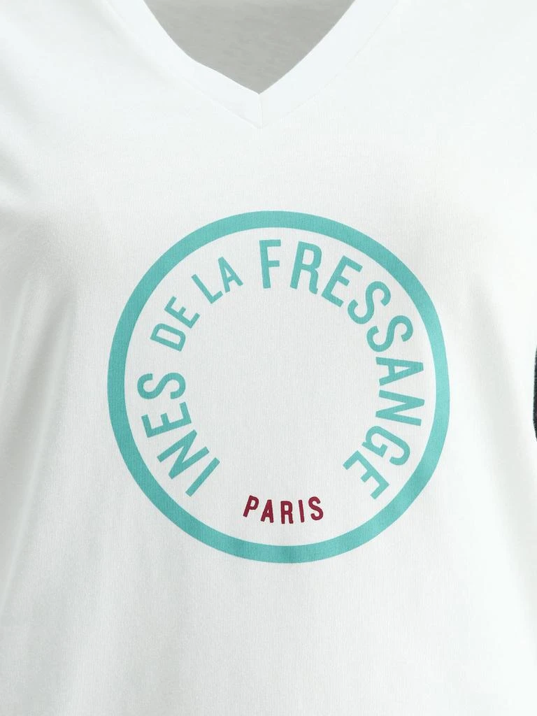 INES DE LA FRESSANGE Ines De La Fressange Logo V-Neck T-Shirt 3