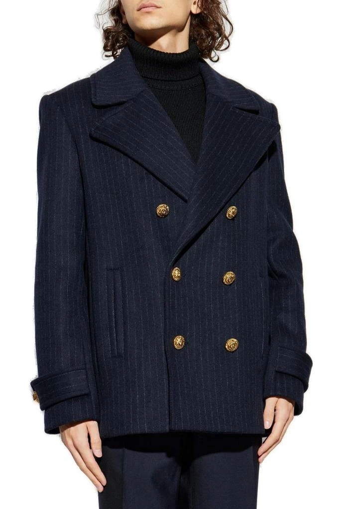 Balmain Balmain Short Striped Pea Coat 2