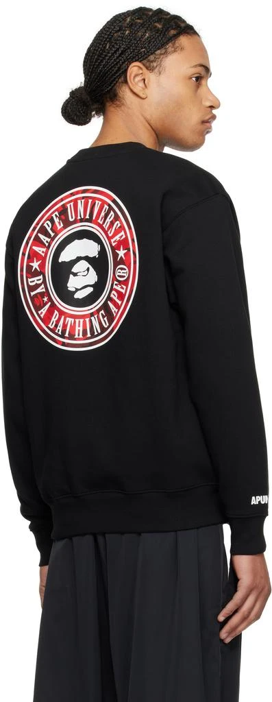 AAPE by A Bathing Ape Black UNVS Crew Neck Sweatshirt 3