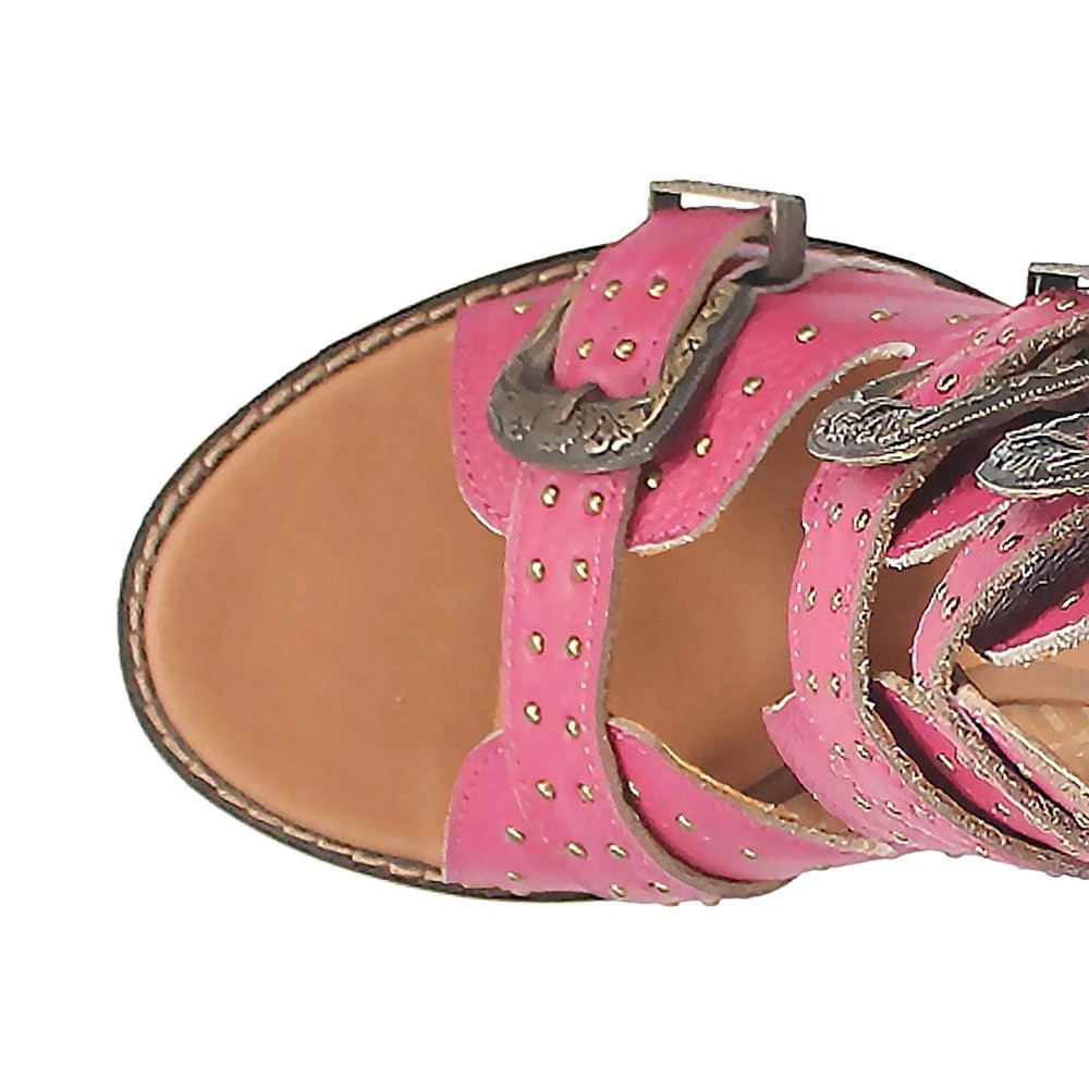 Dingo Ziggy Studded Open Toe Shootie Pumps 4