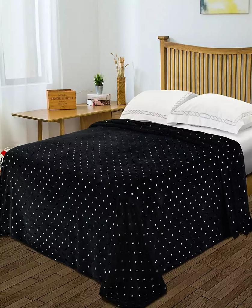 Superior Ultra -Plush Polka Dot Fleece Blanket