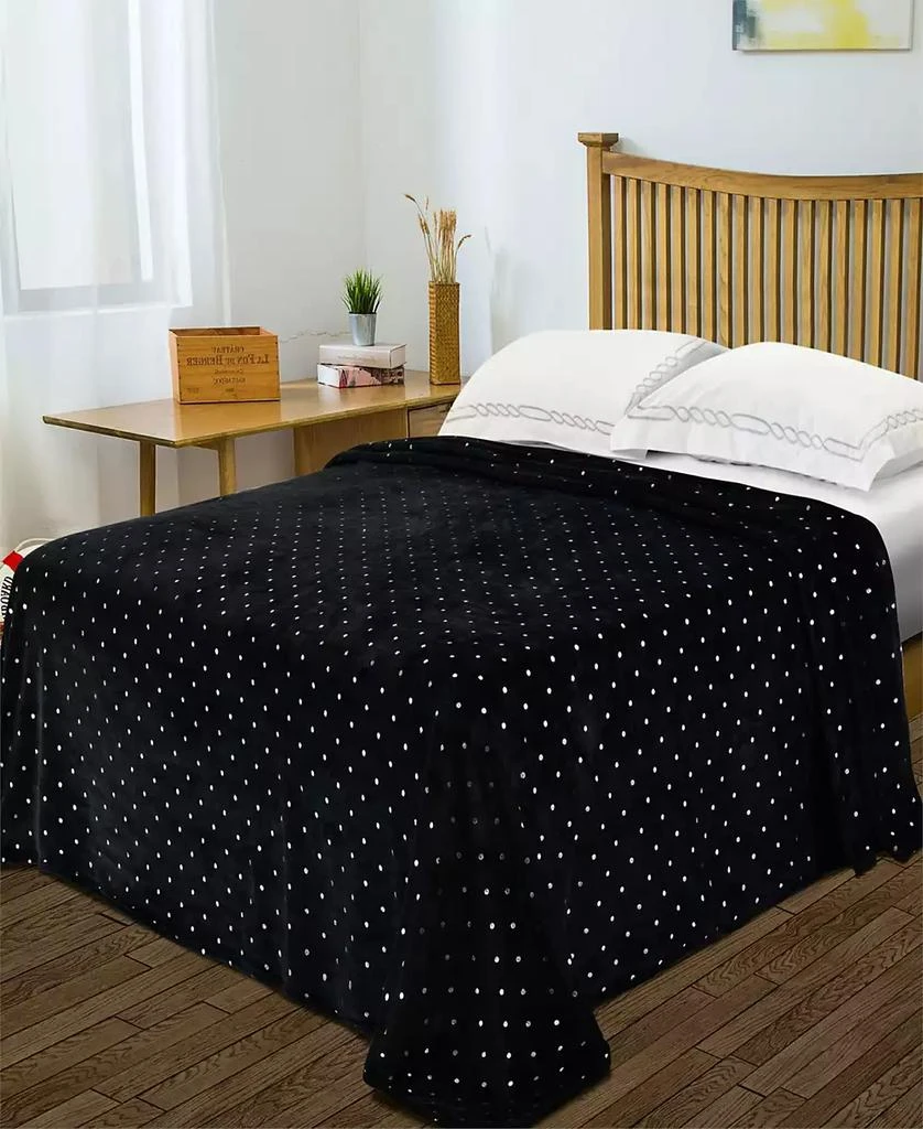 Superior Ultra -Plush Polka Dot Fleece Blanket 2