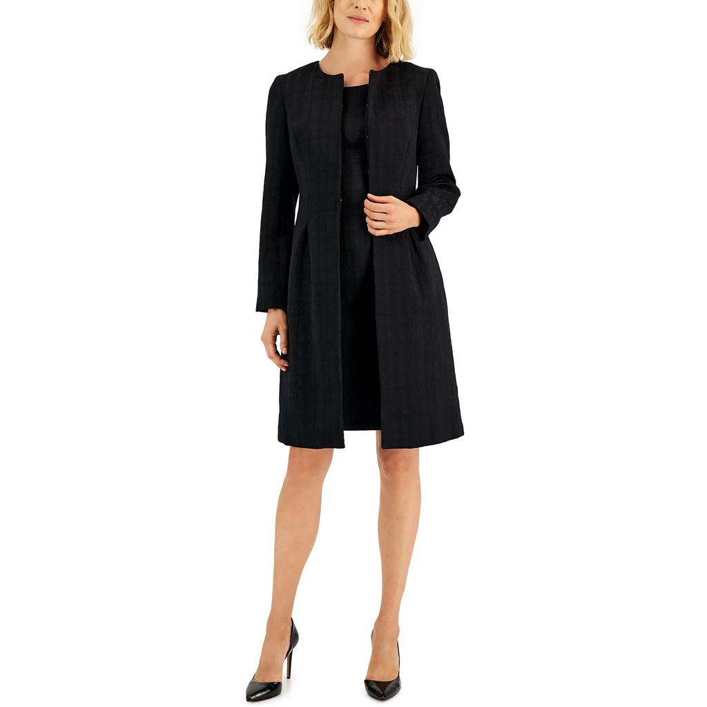 Le Suit Womens Textured Polyester Four-Button Suit