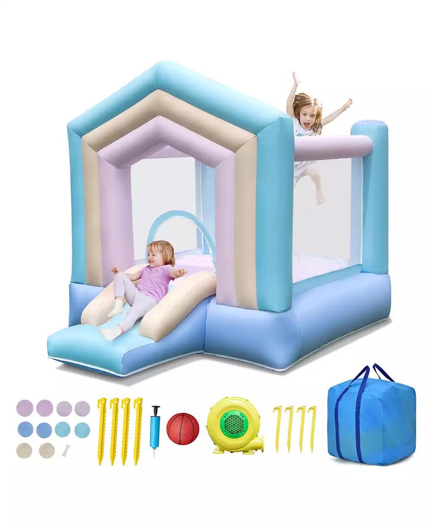 Slickblue Inflatable Kids Bounce House with Slide 
Basketball Hoop Fun Bouncy Castle for Parties 
Playtime