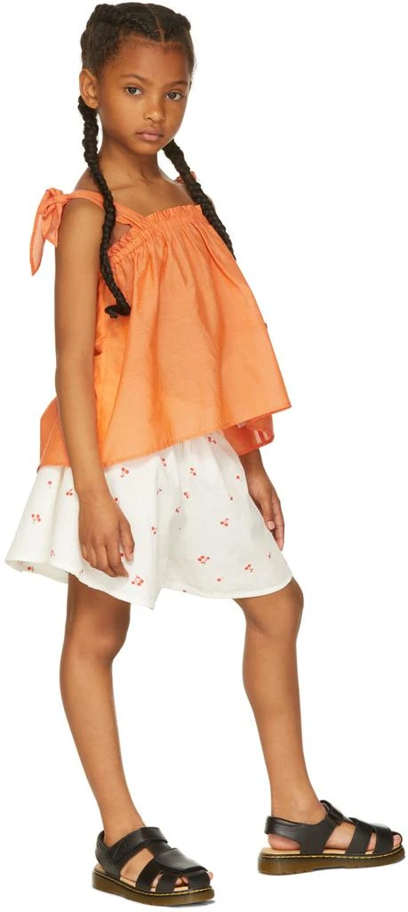 maed for mini Kids Orange Tangerine Tapir Tank Top