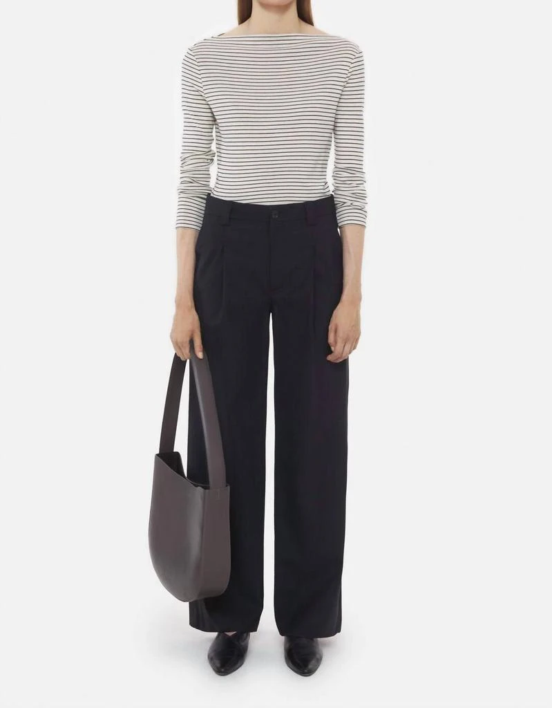 Closed High Neck Longsleeve Top In Ivory 5