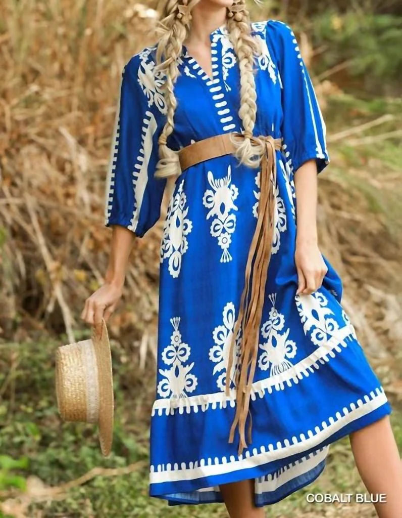 Umgee - Desert Bloom Embroidered Midi Dress  On Sale Now with Up to 44%  Off | Discover Exclusive Deals & Savings at BeyondStyle  Authentic umgee  women > dresses > midi|1513711119|blue|clothing|dresses|midi|women