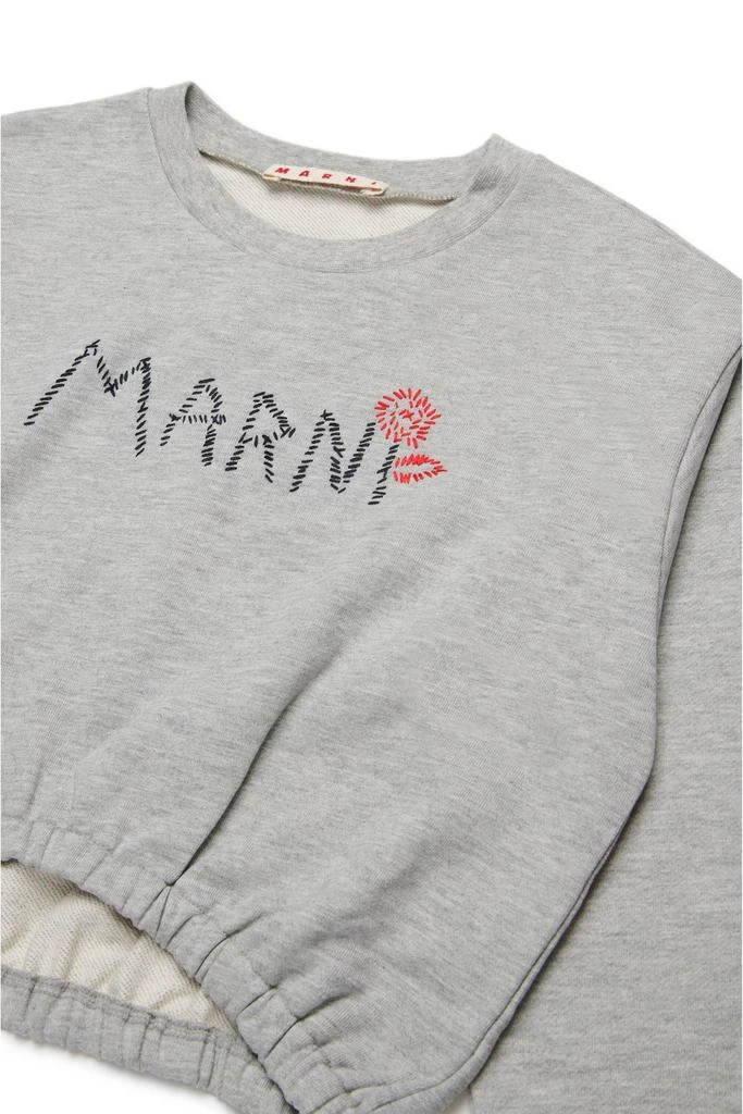 Marni Marni Kids Logo Embroidered Crewneck Sweatshirt 3