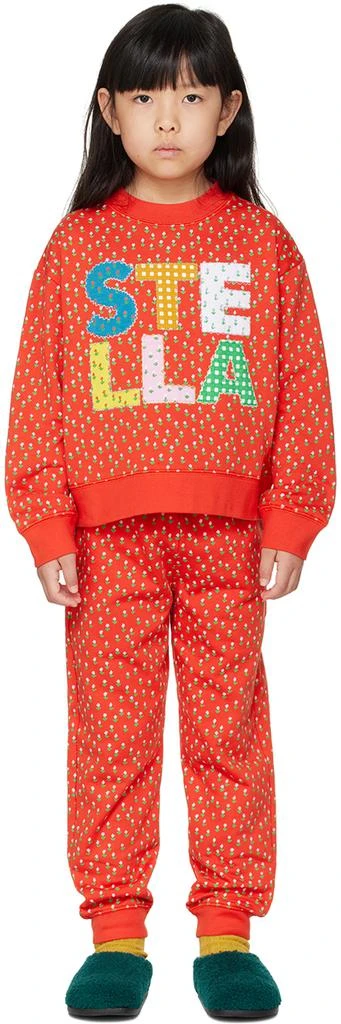 Stella McCartney Kids Red Ditsy Flowers Sweatsuit 1