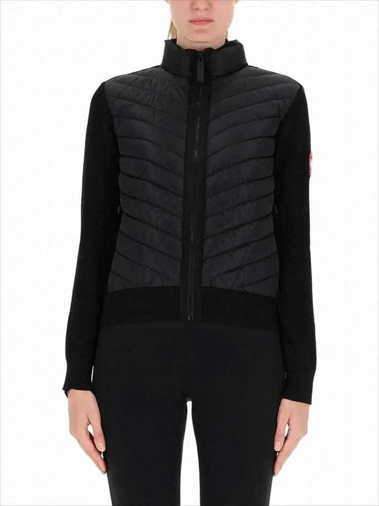 Canada Goose Quilted Black Down Jacket with Knit Back